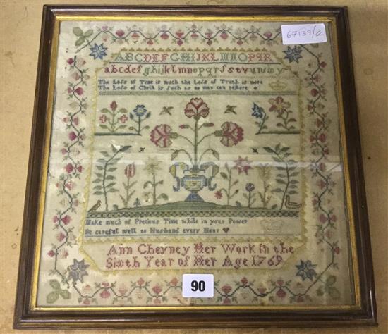 18thC sampler